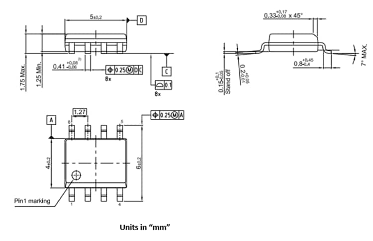 机械图纸 - Infineon Technologies ISOFACE™数字隔离器